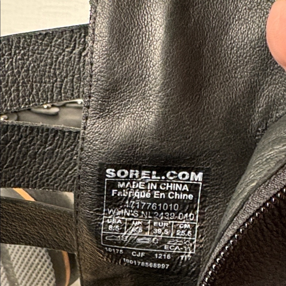 Sorel Black Heeled Cutout Boots - Picture 10 of 10